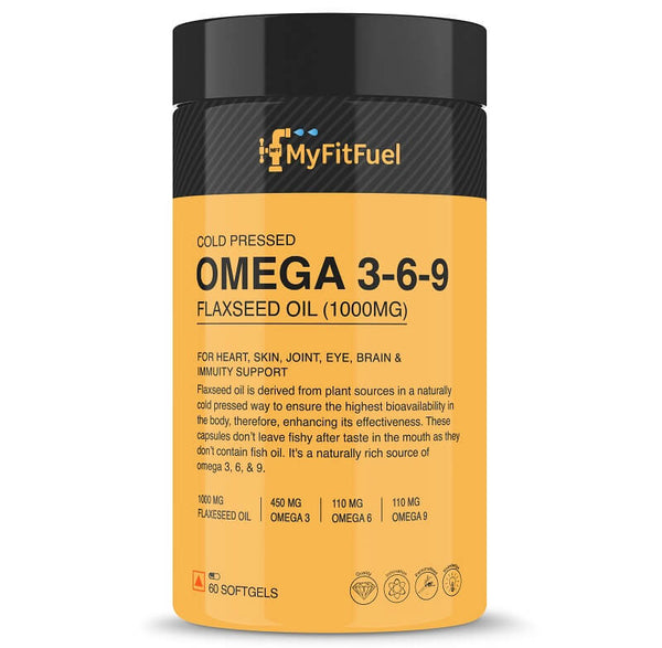 Omega 3 6 9 (Flax Seed Oil), Cold Pressed, 1000mg