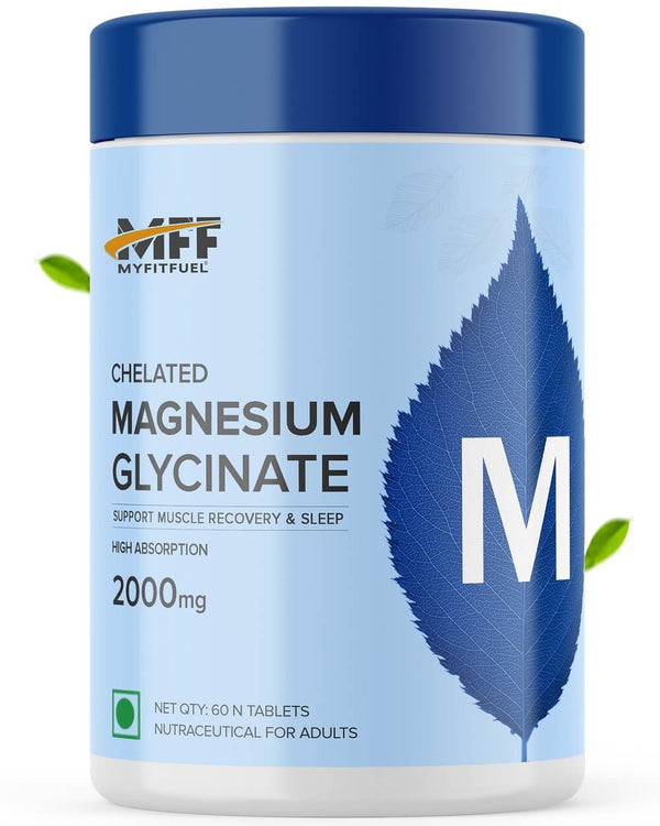 Chelated Magnesium Glycinate 2000mg (Recovery, Sleep- High Absorption)