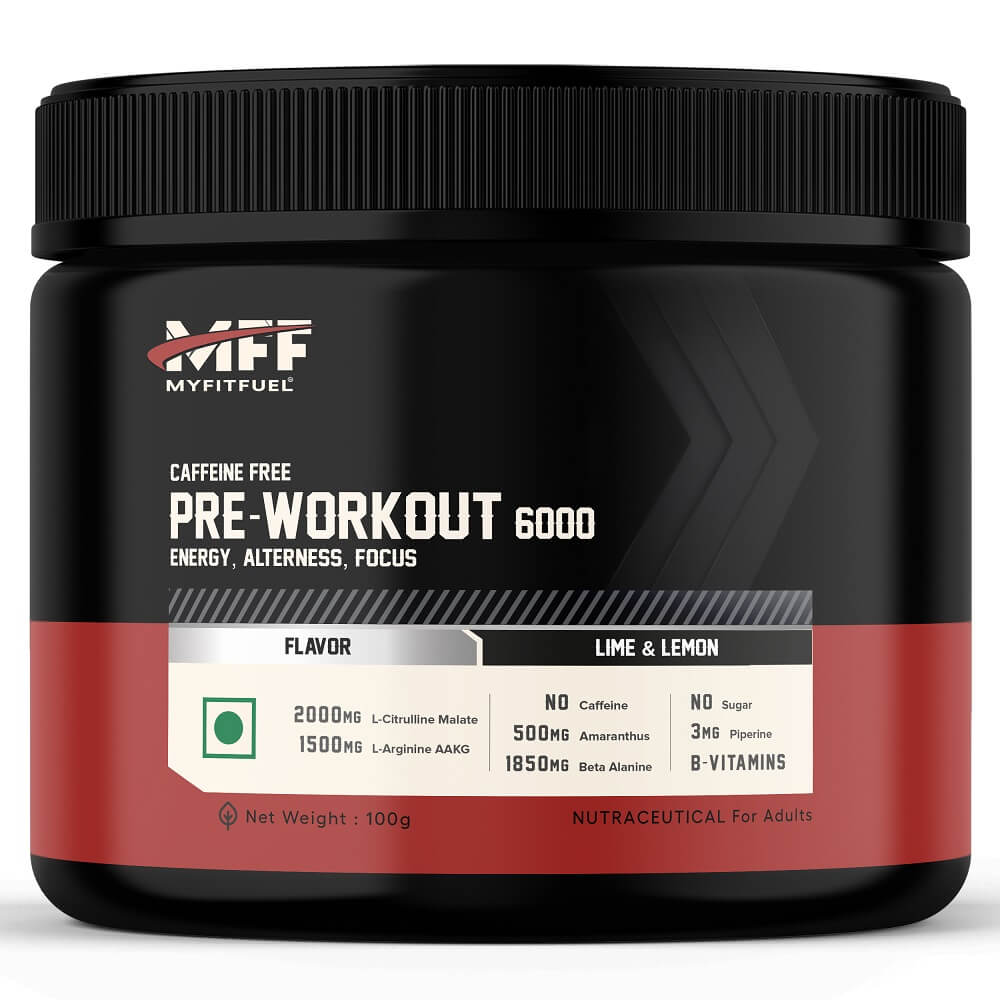 Buy Premium Pre Workout 6000 Caffeine Free in India – MyFitFuel