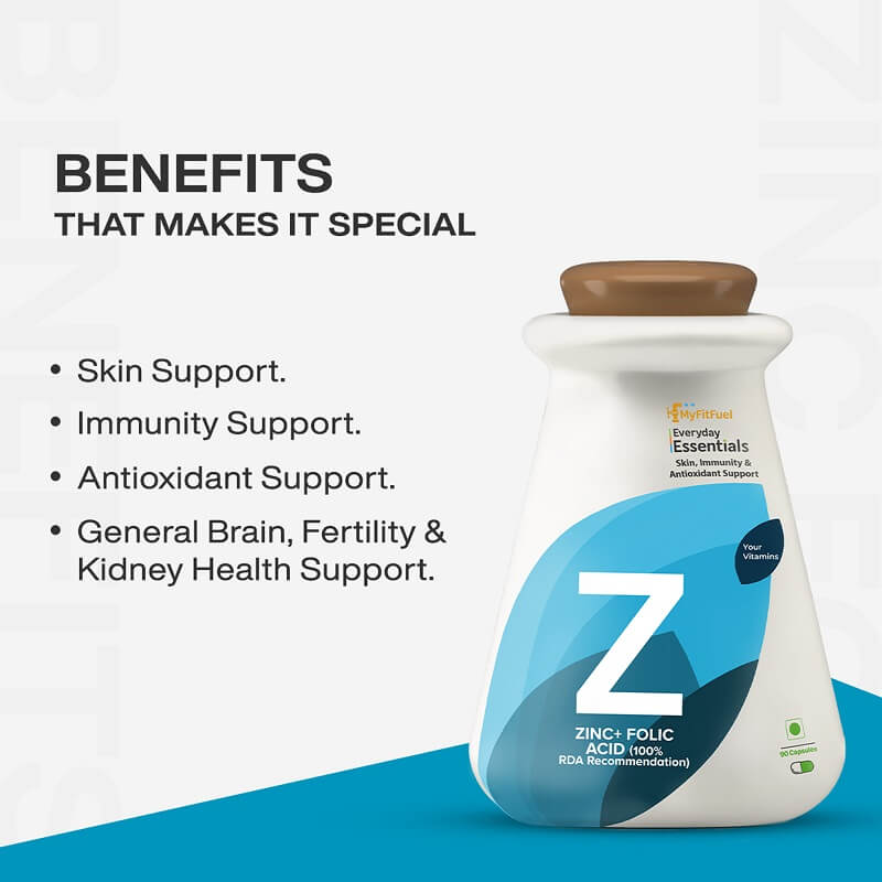 Buy Best Zinc + Folic Acid with 100% RDA Recommendation Values in India ...